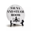 Signs ByLITA Sauna and Steam Room Circle Table Sign with