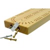 Continuous 2 track wooden British cribbage board - 30cm (12")