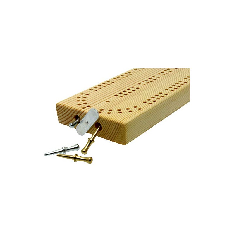 Continuous 2 track wooden British cribbage board - 30cm (12")