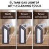 FLABOX 3 in 1 Lighter,Refillable Butane Lighter with 3 Clean