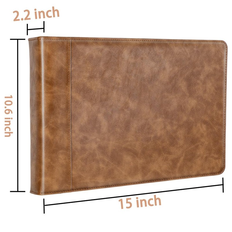 Antner Zippered 7 Ring Business Checkbook Binder Portfolio for 3-on-a-Page