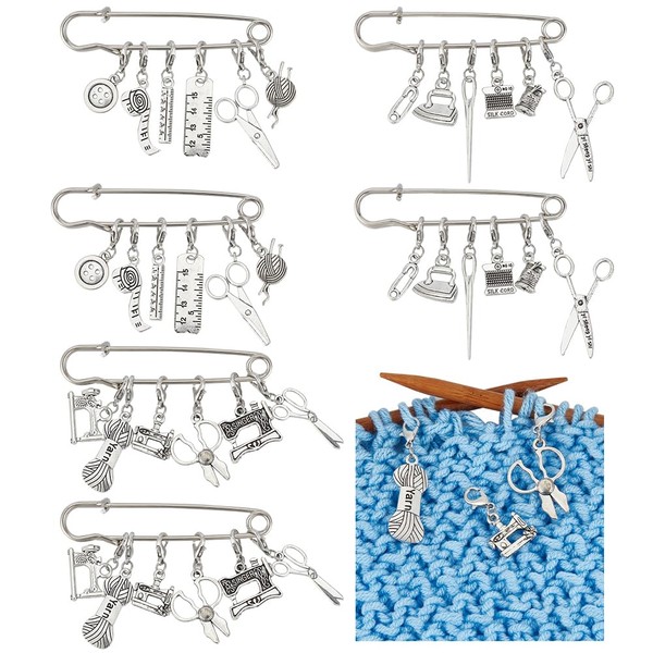 BENECREAT 6 Sets 3 Styles Dressmaking Tool Theme Stitch Marker