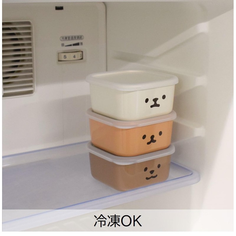 Sabu Muumu Friends 405303 Antibacterial Freezing Container, S, Beige, 11.2