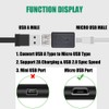 Warmstor 3-Pack USB 2.0 A Female to Micro USB Female