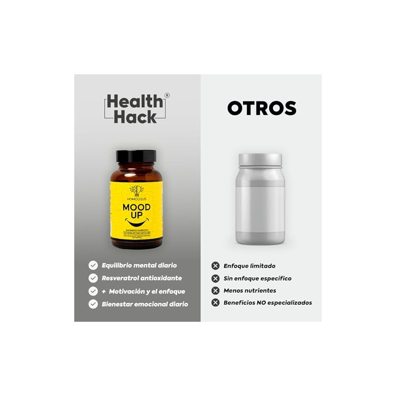 Mood Up Cápsulas NAC 5-HTP L-Triptófano Zinc Vitamina D y