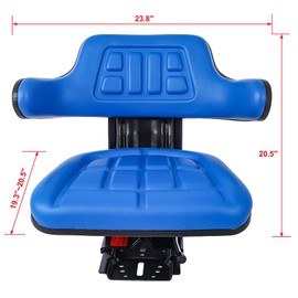 LJLB Comfortable and Durable Tractor Seat with Adjustable Ergonomics and Heavy-Duty Padding, Blue
