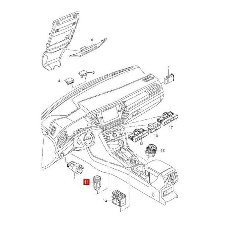 WXZOS 5GG959839 - Interruptor de botón de arranque para VW