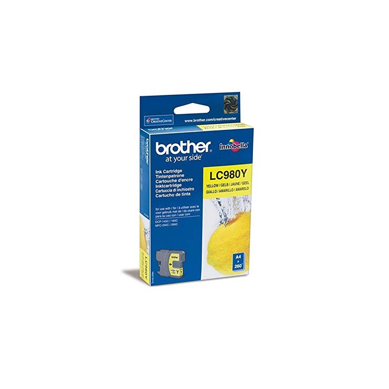 Brother LC980Y Yellow Ink for DCP-145C DCP-165C -195C -365CN -375CW