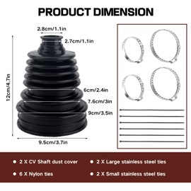 CV Boot Repair Kit,2PCS Engineer Split CV Joint Boot Clamp Kit,Universal Cv Axle Boot Repair Kit With Stainless Steel Clamps For Toyota Camry Highlander