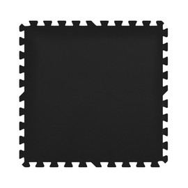 IncStores 3/8 Inch Thick Exercise Foam Flooring Tiles | High-Density Interlocking Foam Tiles for Portable Floor Protection in Your Home Gym, Playroom, and More | Black, 12 Tiles