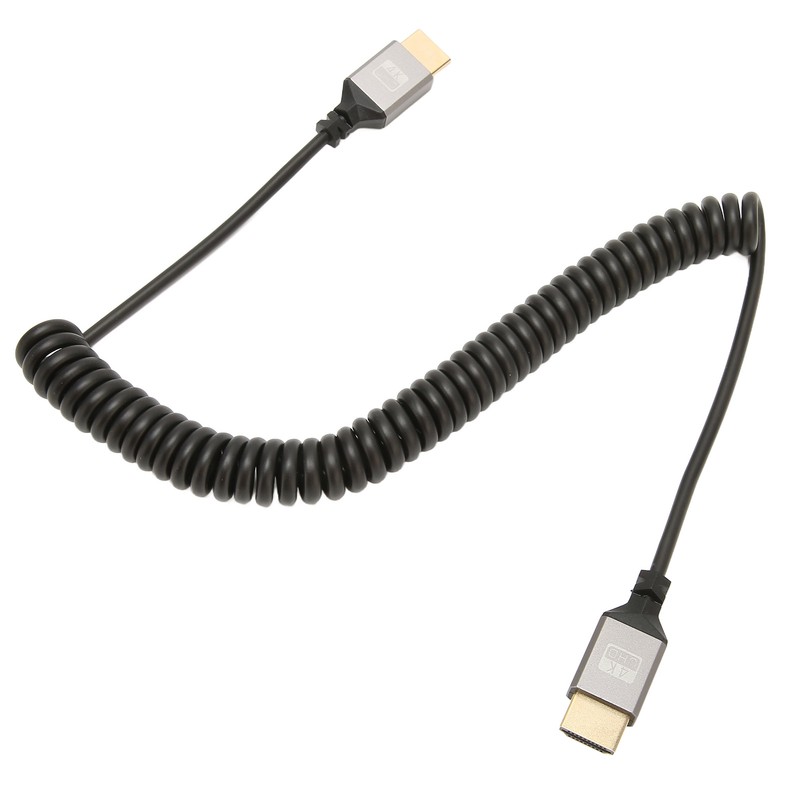 HD Multimedia Interface Coiled Cable High Speed 4K 60Hz Male