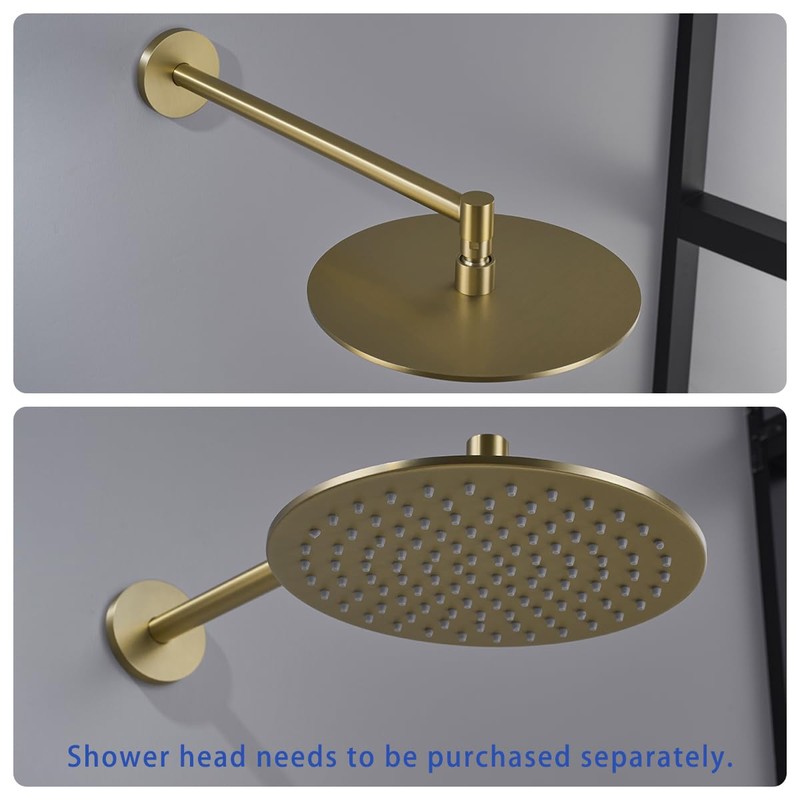 Wall Mounted Shower Arm 16 Inch Extension Pipe Shower Head