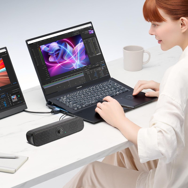 1Mii Computer Speakers for Desktop Laptop Tablet, USB Powered PC