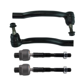 TRQ Front Inner and Outer Tie Rod Set 4 Piece Compatible with 2013 Infiniti FX37 13 FX50