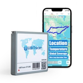UBITracer Multi-Sensor GPS (Business Edition): Location + Temperature. Up to 5-Year Battery Life. Vehicle Tracker. Monitor Trailer, Equipment, Cold Chain, Pallet. Subscription Required.