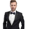 ZEYMINER Men Satin Bow Tie, Formal Tuxedo Suit Bowtie, Wedding