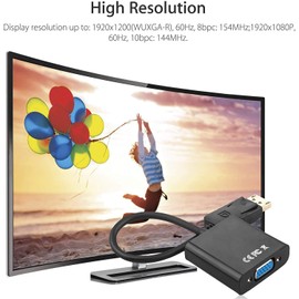 Display Port to VGA, Multi-pack Gold-Plated DisplayPort to VGA Converter Adapter (Male to Female) for Computer, Desktop, Laptop, PC, Monitor, Projector, HDTV, HP, Lenovo, Dell, ASUS and More (12-pack)