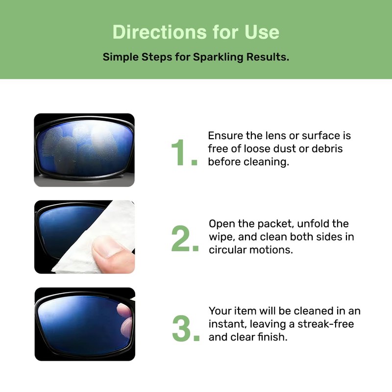 SOLWST Optix Lens Cleaning Wipes - 100 Pre-Moistened, Individually Wrapped