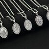 ZAULER Stainless Steel Saint Virgin Mary Medal Necklace for Men