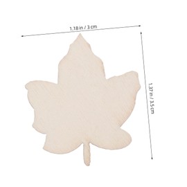 Hohopeti 50pcs Unfinished Wooden Maple Leaves for DIY Crafts Fall Themed Decor Handmade Craft Supplies for Creative Projects for Scrapbooking and Seasonal Artwork