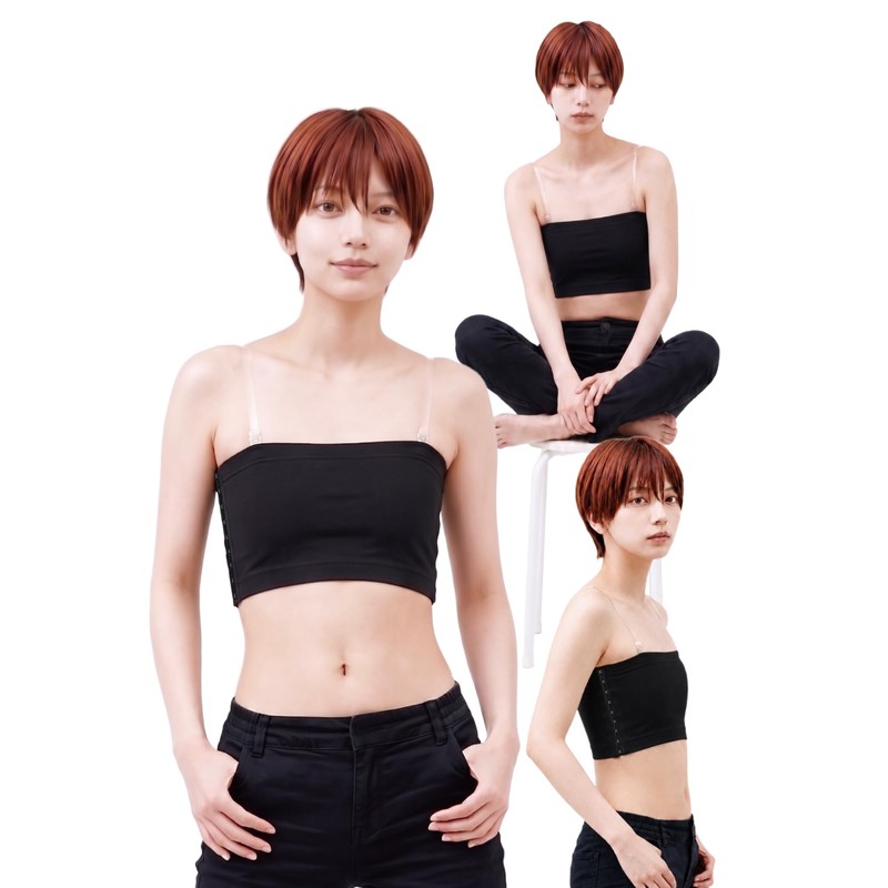 [minette earth] Minet Earth 3D Tube Top, Chest Crushing, Men's
