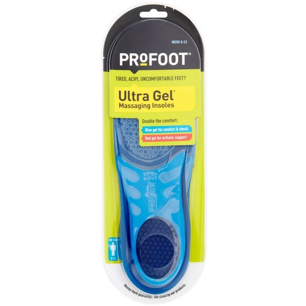 ProFoot Ultra Gel Insoles Men's 8-13 1 Pair ( Pack of 2)
