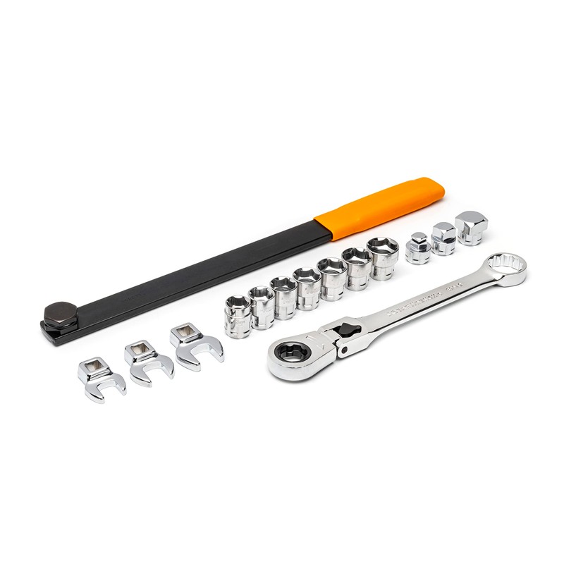 GEARWRENCH 15 Pc. Serpentine Belt Tool Set with Locking Flex