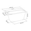 Polnix Keramik Blumentopf Piano Weiss Pflanzkasten Blumenschale Schale oval Länge