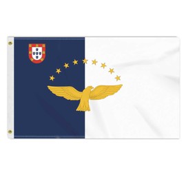 3×5 FT Azores Flag, Large 100D Portugal Azorean Outdoor Banner,Doube Side Printing Decor For Patio Garden With Brass Gromment