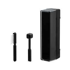 Mcbazel 3-in-1 Record Cleaning Supplies Anti-Static Vinyl Record Brush and Needle Cleaning Set with Mini Brush-Black