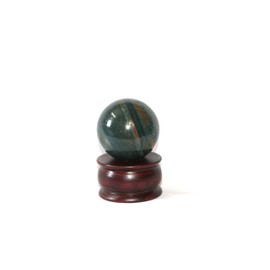Jet Bloodstone Gemstone Ball Approx 40-50mm Ball Magic Fortune Teller Himalayan Rock Crystal Stone Massage Ball Free Jet International Crystal Therapy booklet (Bloodstone)