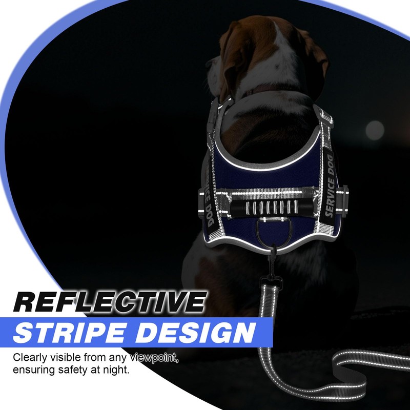 Dog Harness with Velcro Fastening, Anti-Pull Breathable Chest Harness, No-Pull