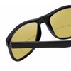 Calabria Noah Polarized BiFocal Reading Sunglasses +2.75 Gloss Black/Yellow Mens