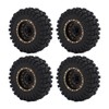 4Pcs Brass Wheel Tire Set 1.2in Hub Replacement for Traxxas