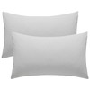 Pillow Cases 2 Pack Grey Pillow Covers 50X75CM Hotel Quality Poly Cotton (Grey, 2 Pillow Cases)