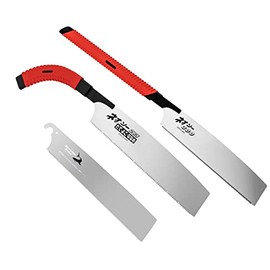 FAMEX 5550 Professional Japanese Saw Kataba Set - Japanese Pull Saw 225/265/300 mm - Hand Saw Wood Saw | Original Takagi | for Craftsmen and Trade