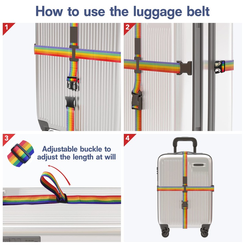 JYSDCXC Luggage Strap Suitcase Strap – Suitcase Strap Cross Strap