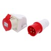 Industrial Plug Socket 380415V 32A 4Pin 3P+E IP44 Waterproof Surface