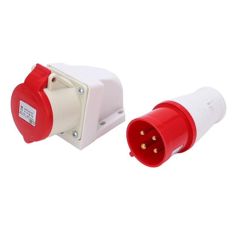 Industrial Plug Socket 380415V 32A 4Pin 3P+E IP44 Waterproof Surface