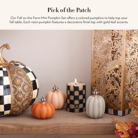 MACKENZIE-CHILDS Fall On The Farm Mini Pumpkins, Set of 3