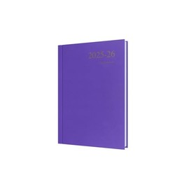 Collins 'Essentials' 12 Month Mid/Academic Year Planner, July 2025-July 2026 Day-to-Page Appointments Diary, A5 Hard Cover, Purple