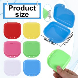 Giantree Pack of 6 Braces Box, Brace Box, Denture Box, Denture Box, Denture Container, Braces Box, Children Also for Bite Splint Crunch Splint