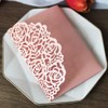 KUCHYNEE 20PCS Pink Laser Cut Floral Wedding Invitation Cards with