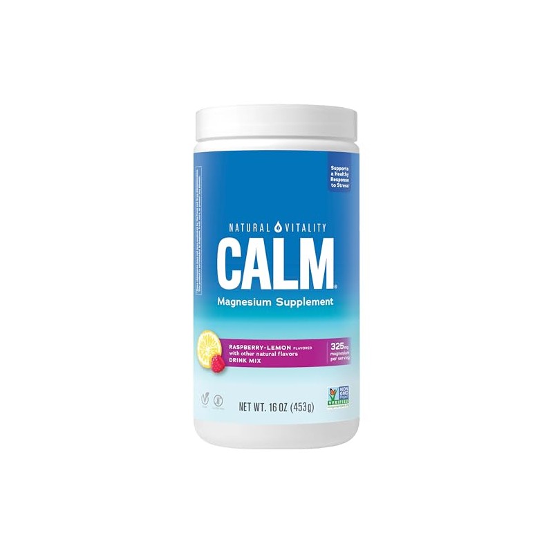 Natural Vitality Natural Calm Diet Supplement, Raspberry Lemon, 16 Ounce