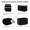 OIAHOMY 4 Pack Storage Baskets for Organizing, Cube Storage Bins