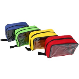 Lightning X Products Color Coded First Aid Medical Kit Accessory Pouches - Zippered Bag With Transparent Window - Set of 4 for EMT Trauma Medic Bags