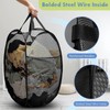 2-Pack Foldable Laundry Baskets, Collapsible Mesh Hamper with Reinforced Handles