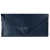 Big Skinny Slimvelope Leather Tri-Fold Checkbook Slim Wallet, Navy