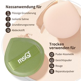 MSQ Pack of 5 Make Up Sponge Make Up Puff Soft Powder Puff Makeup Sponge Foundation Blending Sponge