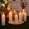 Amagic Pure White Flameless Candles, Battery Operated Candles, Acrylic Flickering
